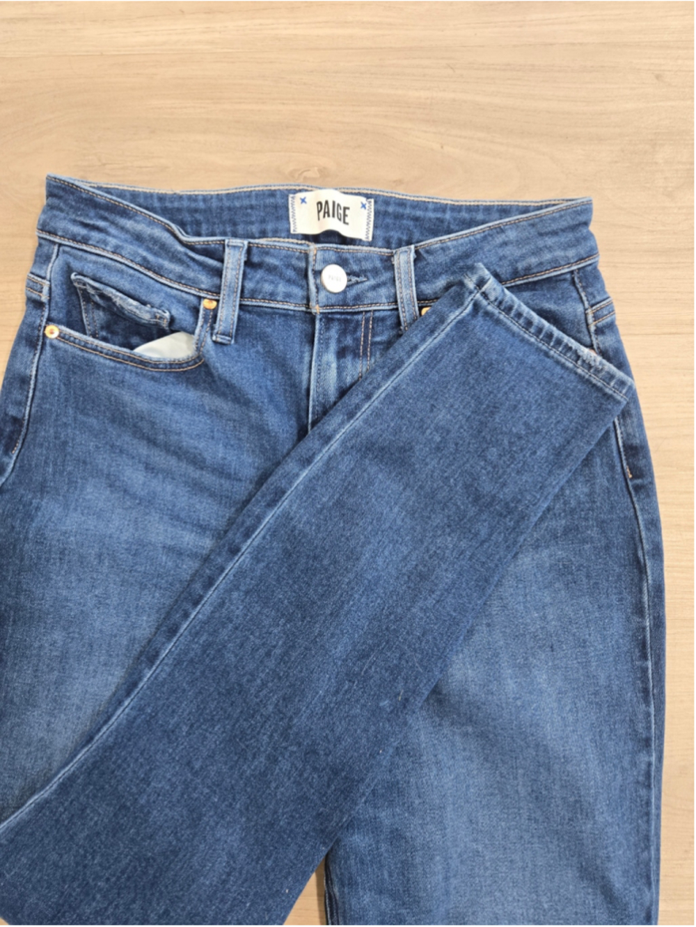 Women's PAIGE High Rise Jeans Blue Size 28